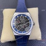 LF Factory Zenith Defy Classic Skeleton Watch Blue Gummy Strap